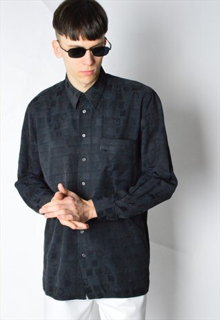 VINTAGE 90S BLACK LONG SLEEVE SHIRT