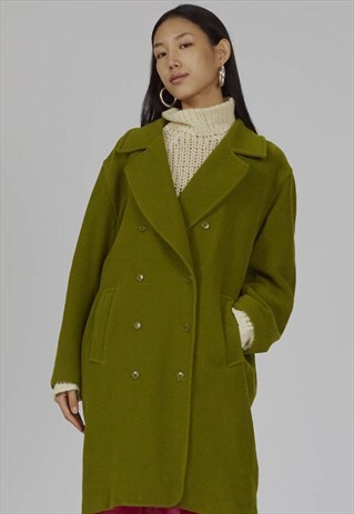 VINTAGE 90'S KENZO DOUBLE BREASTED OVERSIZED WOOL COAT