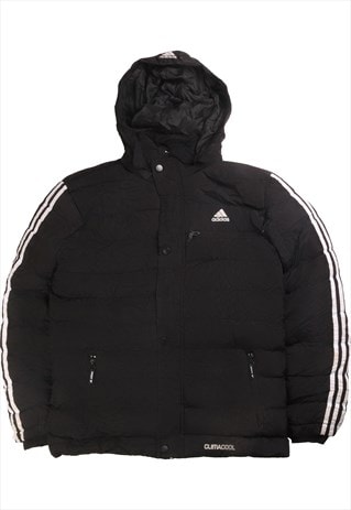 VINTAGE 90'S ADIDAS PUFFER JACKET HOODED FULL ZIP UP