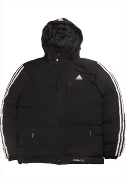 Vintage 90's Adidas Puffer Jacket Hooded Full Zip Up