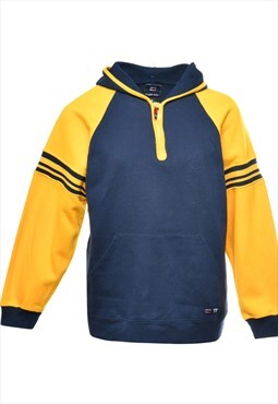 Beyond Retro Vintage Navy Hooded Sweatshirt - L