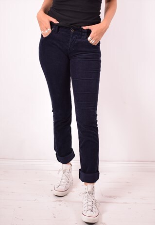 ARMANI JEANS WOMENS VINTAGE CORDUROY TROUSERS W27 L33 90S