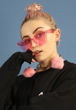 STATEMENT TINTED SUNGLASSES IN PINK