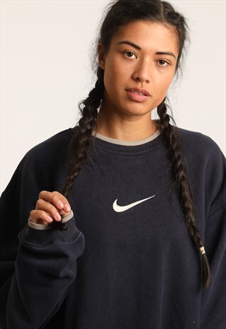 90S NIKE EMBROIDERED SWOOSH SWEATSHIRT