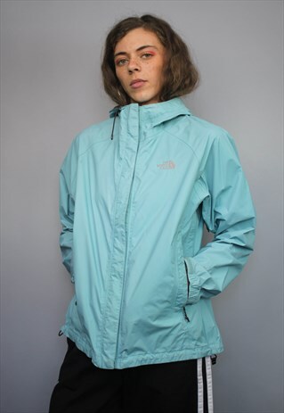 VINTAGE TURQUOISE NORTH FACE OUTDOORS WATERPROOF JACKET