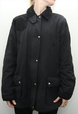 Vintage Ralph Lauren - Black Padded Parka Jacket - Large