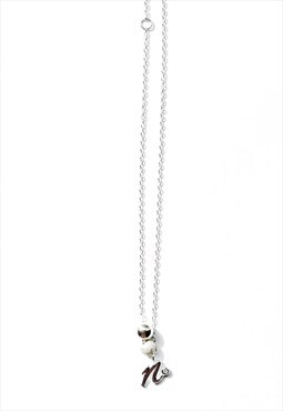 n Initial Anklet 925 Sterling Silver