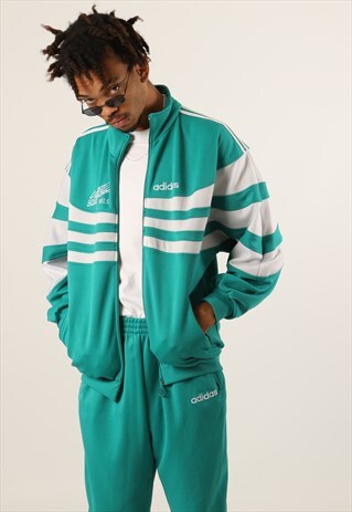 VINTAGE ADIDAS EMBROIDERED LOGO FULL TRACKSUIT