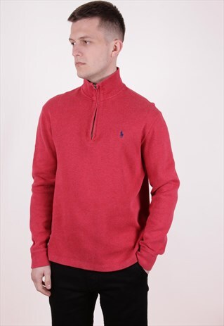 90S VINTAGE POLO RALPH LAUREN 1/4 ZIP JUMPER AA10185