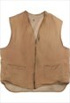 Vintage  Carhartt Gilet Zip Up Workwear Vest Sleeveless Tan