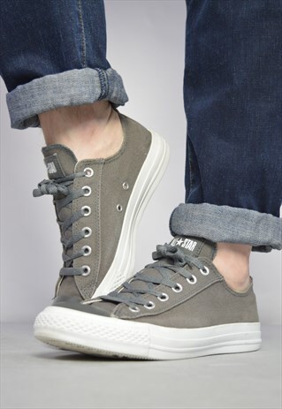 VINTAGE 90S CONVERSE GREY DENIM OX SHOES GRUNGE FESTIVAL