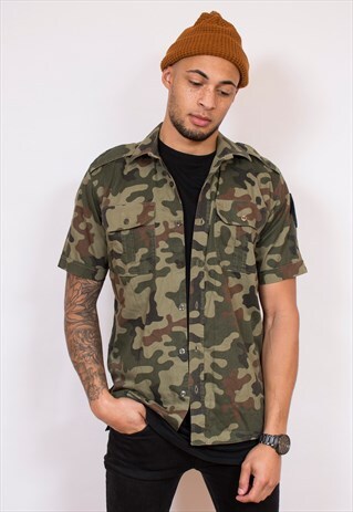 VINTAGE CAMOUFLAGE SHIRT M