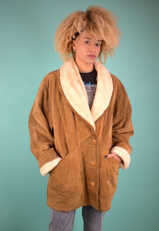 VINTAGE 90'S SHEARLING COAT