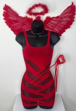 Dark Angel Halloween Dress Costume - Red
