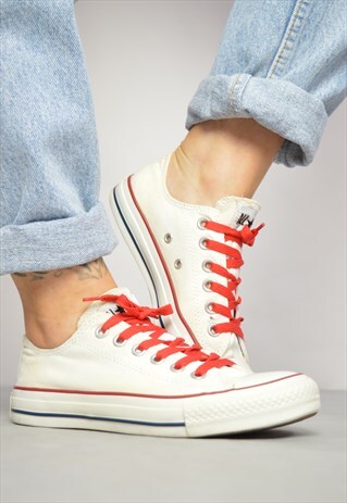 VINTAGE 90S CONVERSE WHITE OX SHOES TRAINERS GRUNGE RETRO