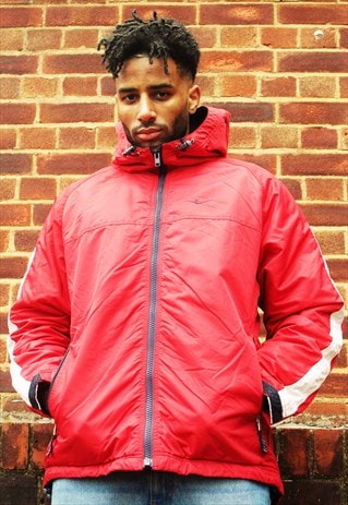 red nike coat