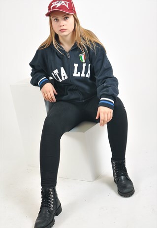 VINTAGE ITALY LOGO HOODIE