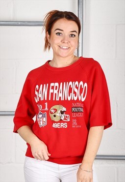Vintage NFL San Fransisco 49ers Sweatshirt in Red Medium