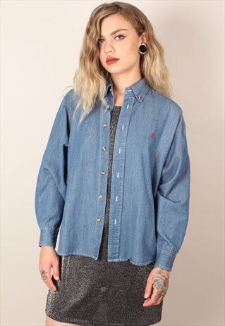 VINTAGE POLO RALPH LAUREN DENIM SHIRT ASM1457