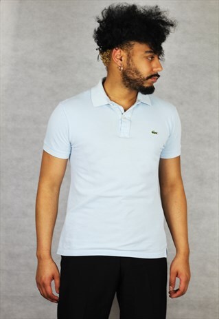 VINTAGE BABY BLUE LACOSTE POLO SHIRT