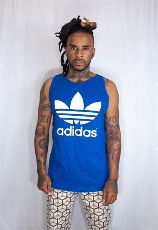 BLUE ADIDAS VINTAGE VEST