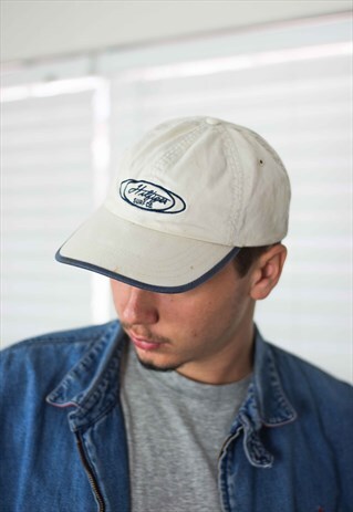 VINTAGE TOMMY HILFIGER BASEBALL CAP HAT LOGO 90S X 2.8