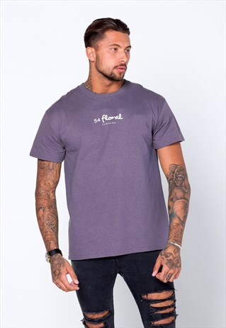 CENTRE LOGO T-SHIRT - HEATHER PURPLE