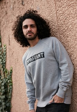 Light heather crew neck sweatshirt