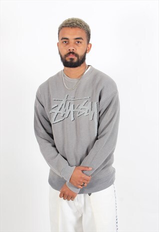 VINTAGE STUSSY SWEATSHIRT GREY