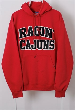 CHAMPION HOODIE IN RED COLOUR, RACIN CAJUNS, VINTAGE.