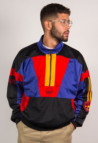 VINTAGE ADIDAS TRACKSUIT TOP JACKET QUARTER ZIP COLORADO
