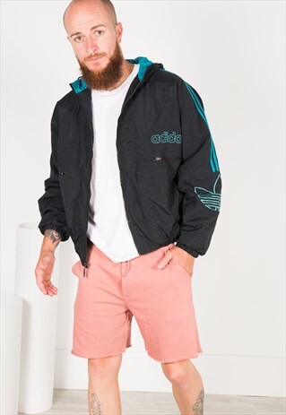 VINTAGE 80'S USA ADIDAS ORIGINALS SHELL SPORT JACKET / S0064