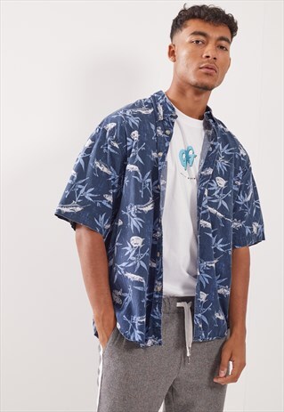 VINTAGE HAWAIIAN PATTERNED FESTIVAL SHORT SLEEVE SHIRT