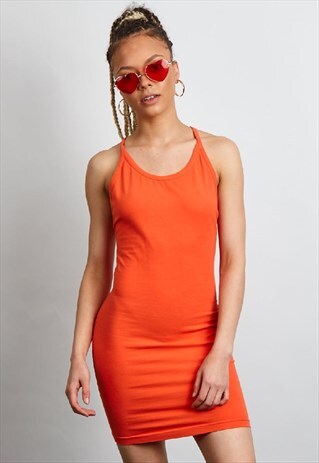 VINTAGE 90'S MOSCHINO ORANGE MINI DRESS