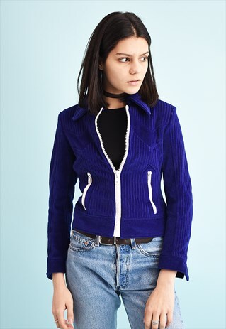 70'S RETRO MOD VELVET ELEGANT BLAZER JACKET