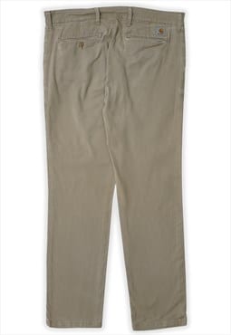 Vintage Carhartt WIP Sid Tapered Beige Trousers Mens