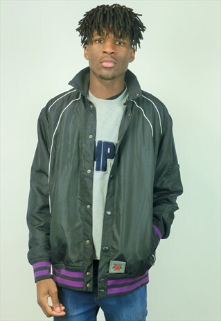 VINTAGE 90S BLACK BOMBER JACKET