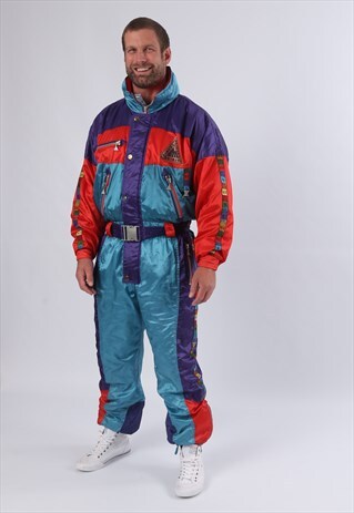 VINTAGE SKIMUDA FULL SKI SUIT SNOW SPORTS M 40" (K5AA)