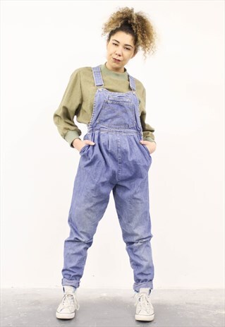 VINTAGE BLUE DENIM DUNGAREES