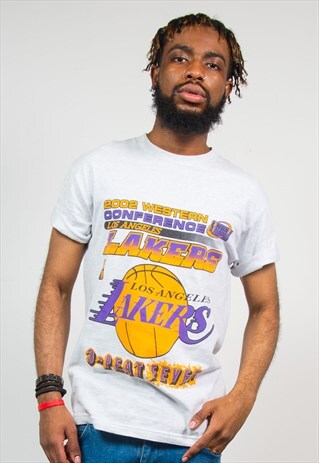 NBA LOS ANGELES LAKERS BASKETBALL GREY T-SHIRT