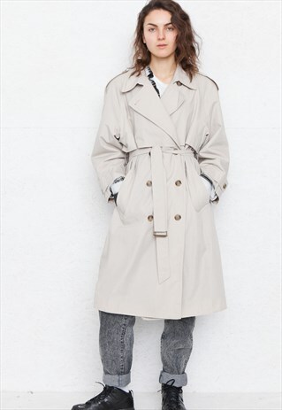 VINTAGE BEIGE TRENCH COAT