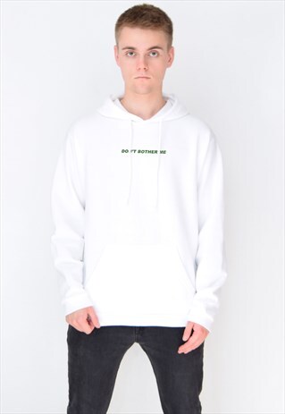 WHITE DON'T BOTHER ME (GREEN) HOODIE