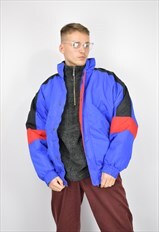 Vintage blue classic oversized puffer jacket