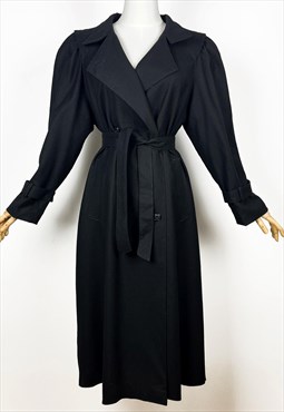 Vintage lightweight Double Breasted Long coat with tie waist