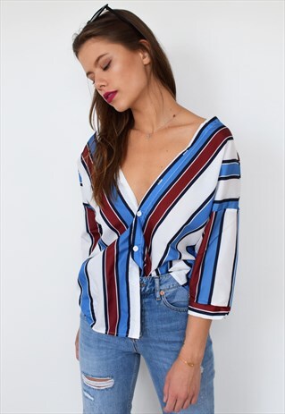 CASUAL LOOSE SHIRT WITH STRIPES