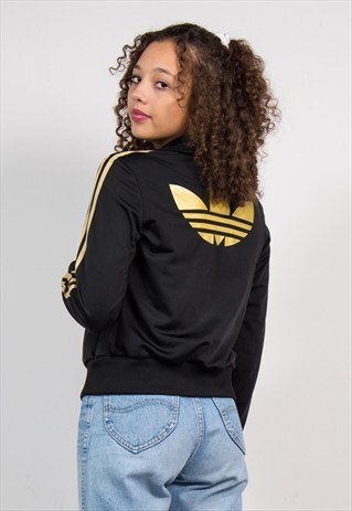 90'S BLACK ADIDAS TRACKSUIT TOP
