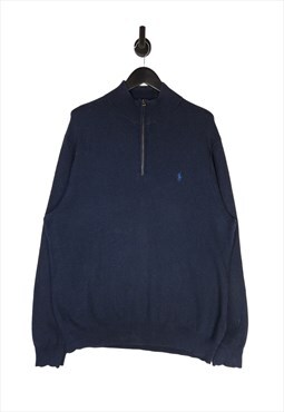 Polo Ralph Lauren Pixma Cotton 1/4 Zip Jumper Blue Size XXL