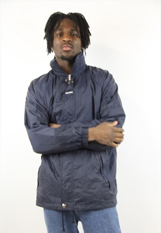 VINTAGE K-WAY NAVY SHELL JACKET