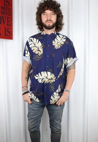 VINTAGE CRAZY PATTERN OVERSIZED SHORT SLEEVED SHIRT