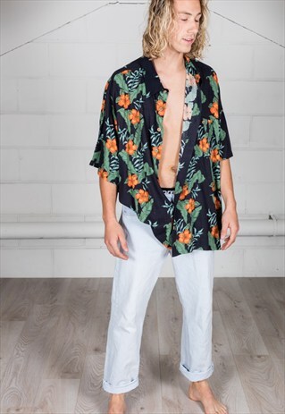 VINTAGE HAWAII FLOWER UNISEX SHIRT